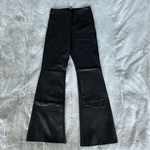 Forever 21 Black Leather Flare Pants